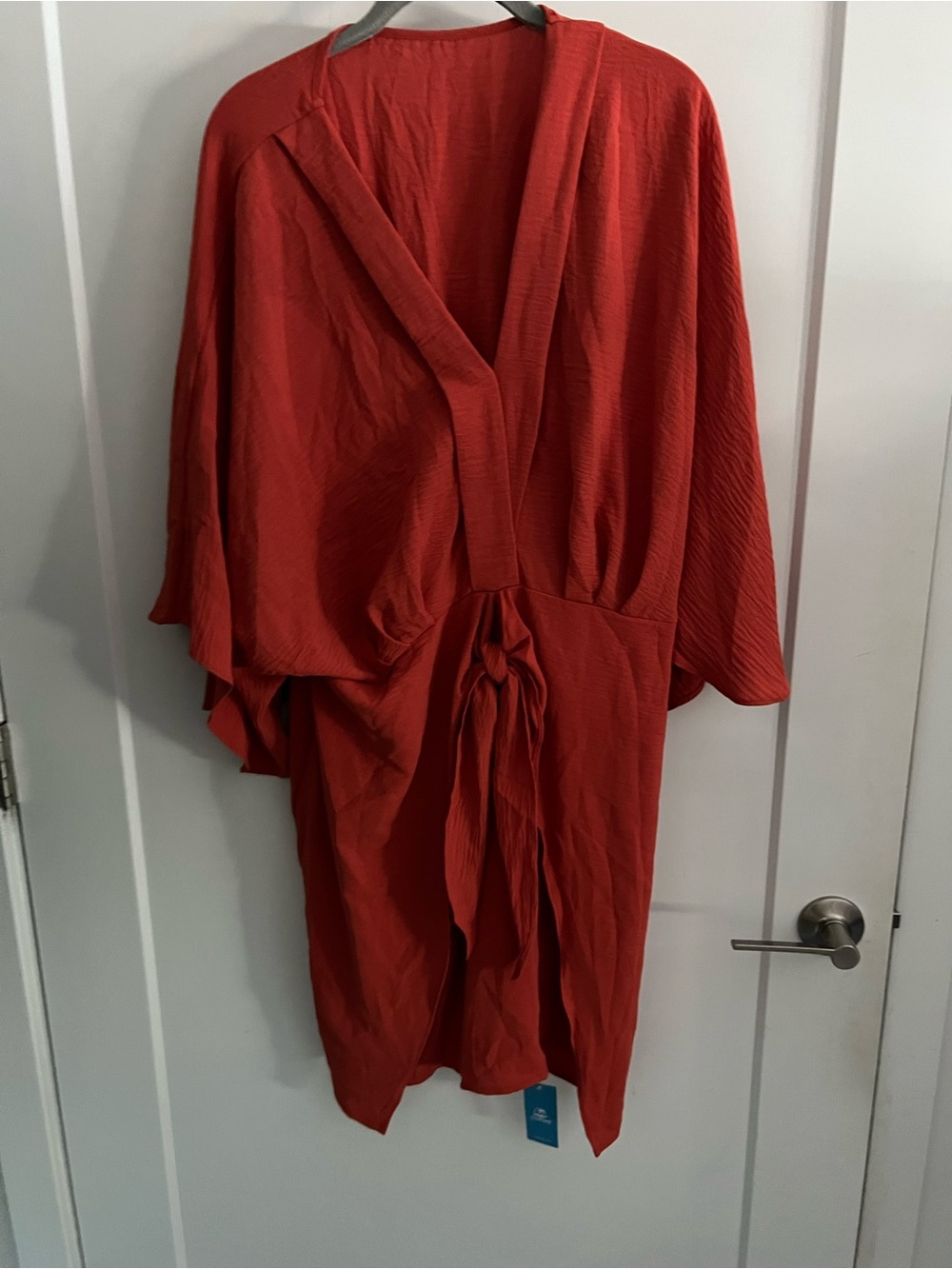 Cupshe Red Midi Dress with Tie Front